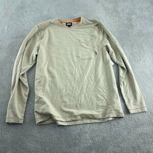 Bass Outdoor L/S Utili-Tee Trench Coat Beige Long Sleeve Shirt  Blend L 5584